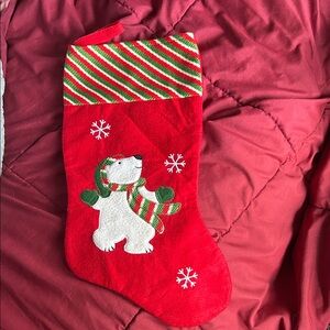 Vibrant Red Christmas Stocking
